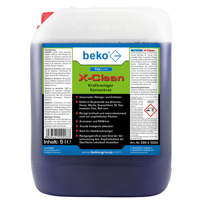 beko TecLine X-Clean Kraftreiniger -Konzentrat- Kanister